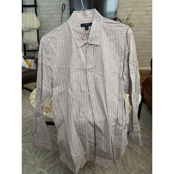 Banana Republic Slim Fit 100% Cotton Button Down Shirt Mens Size 17-17 1/2 - Picture 1 of 7